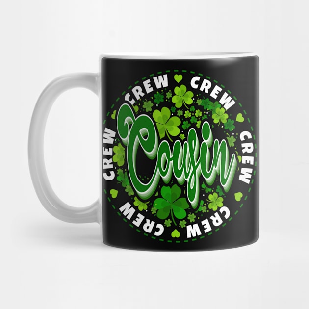 Cousin Crew Family St Patrick's Day Green White by JaussZ